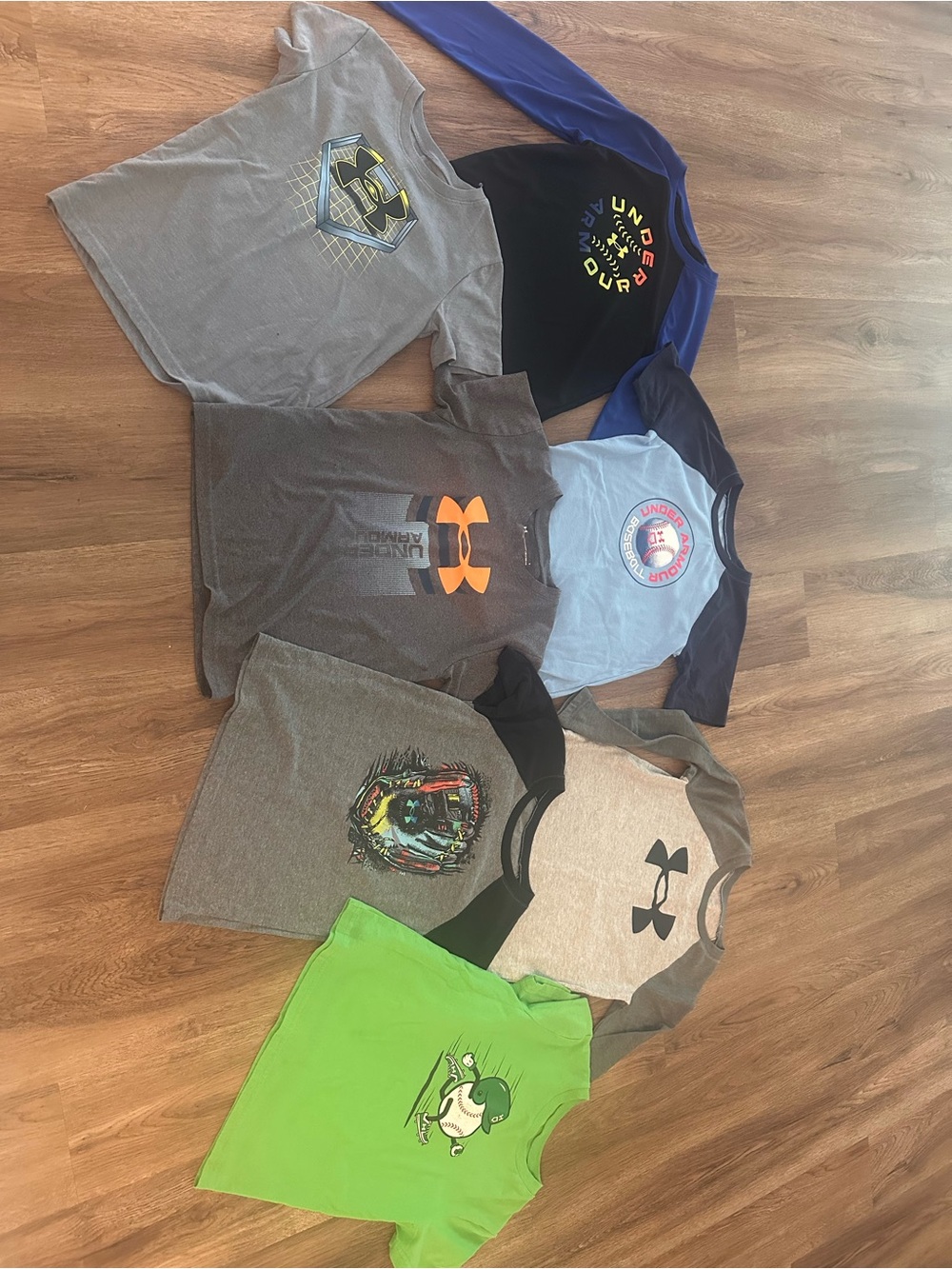 Under Armour Boys' Multi-Color Short-Sleeve Tees - Gray, Black, Blue, Green